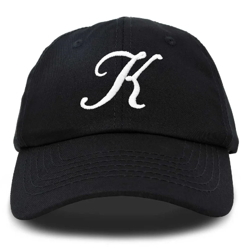 Beanies & Headbands with Zesty Prints-Dalix Initial Letter K Hat