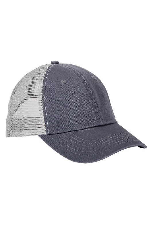 Mens hats for fall weather-Adams Mens Vibe Adjustable Trucker Hat - Charcoal Grey