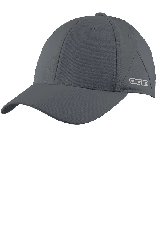 Mens hats for frosty evenings-Ogio Mens Endurance Moisture Wicking Stretch Fit Hat - Gear Grey