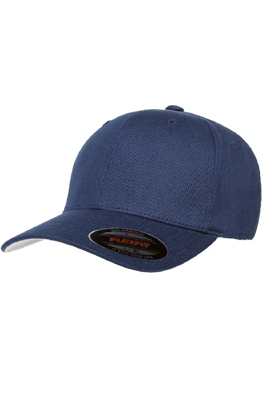 Mens hats for trail running-Flexfit Mens Stretch Fit Hat - Navy Blue