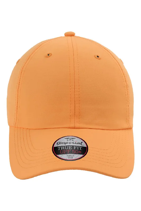 Mens hats for lacrosse-Imperial Mens The Original Performance Moisture Wicking Adjustable Hat - Melon Orange