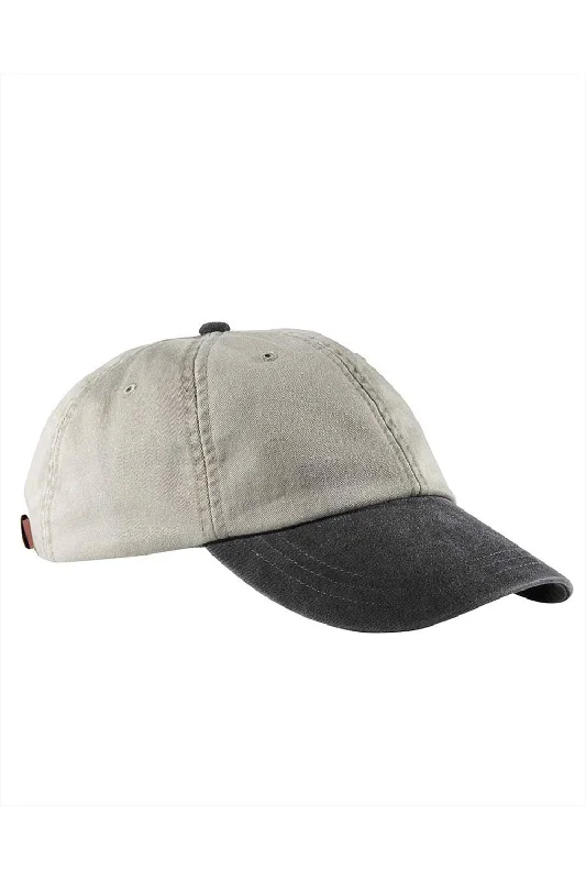 Mens hats for polished style-Adams Mens Adjustable Hat - Stone Grey/Black