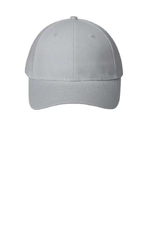 Mens hats for adventure trips-Port & Company Mens Twill Adjustable Hat - Silver Grey