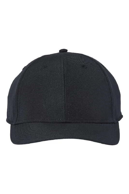 Mens hats for cold climates-Atlantis Headwear Mens Sustainable Recycled Feel Snapback Hat - Black