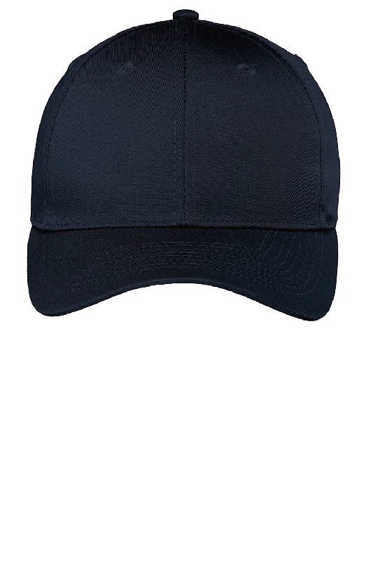 Mens hats for active fitness-Port Authority Mens Easy Care Adjustable Hat - Navy Blue