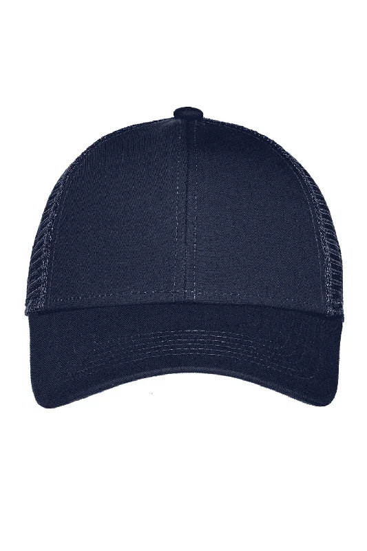 Mens hats for warm evenings-Port Authority Mens Adjustable Mesh Back Adjustable Hat - True Navy Blue