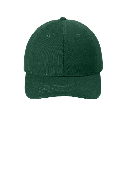 Mens hats for sunny mornings-Port & Company Mens Brushed Twill Adjustable Hat - Hunter Green