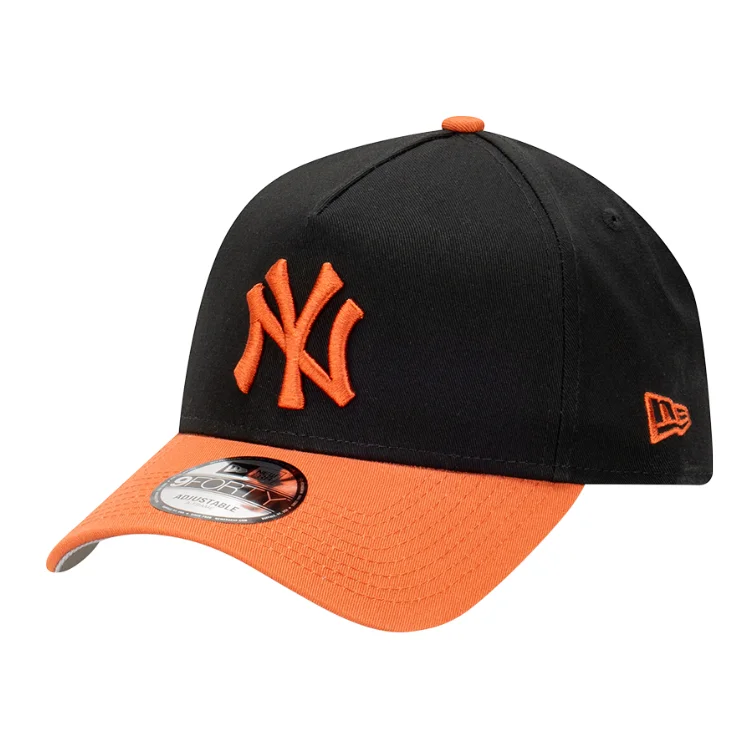 Beanies & Headbands for Home Days-New Era New York Yankees 9FORTY A Frame Cap - Black/Redwood