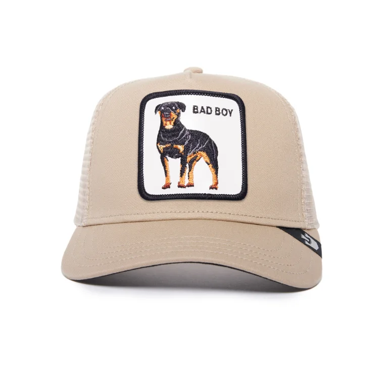 Beanies & Headbands for Baseball Fans-Goorin Brothers The Baddest Boy Trucker - Khaki