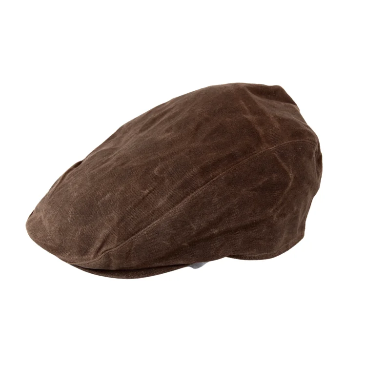 Beanies & Headbands for Cold Relief-Avenel Of Melbourne Waxed Cotton Ivy Cap - Brown