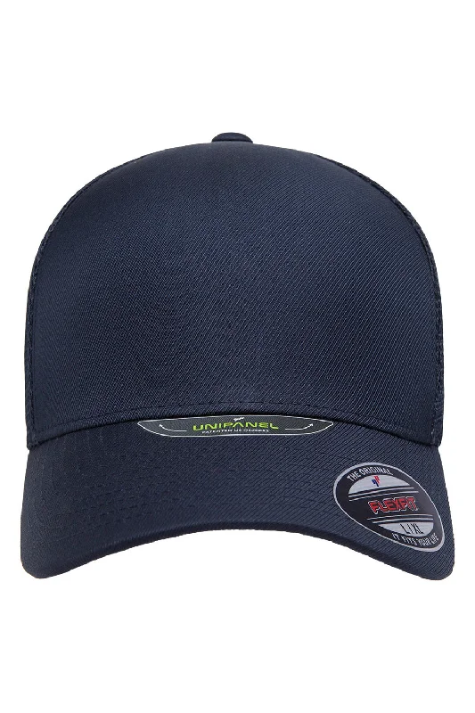 Mens hats with dry comfort-Flexfit Mens UniPanel Stretch Fit Hat - True Navy Blue