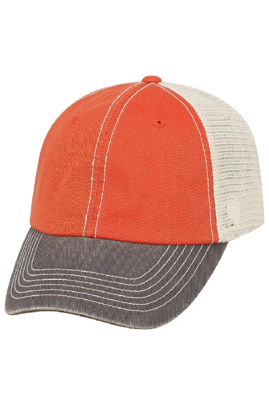 Mens hats with funky prints-J America Mens Offroad Snapback Hat - Orange