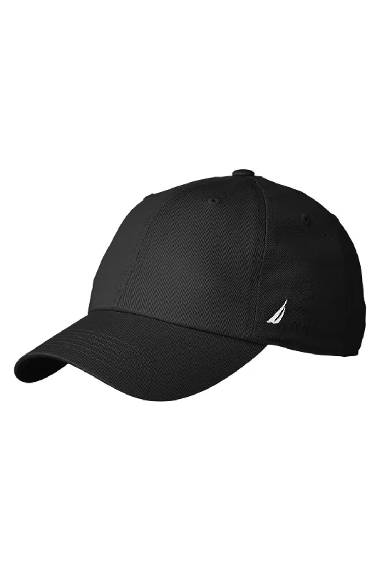 Mens hats for icy mornings-Nautica Mens J Class Adjustable Hat - Black