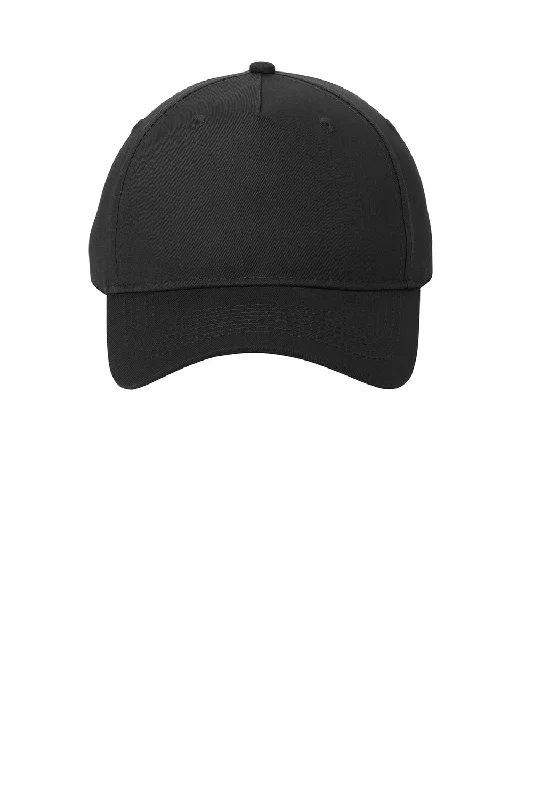 Mens hats for cold weather-Port & Company Mens Twill Adjustable Hat - Black