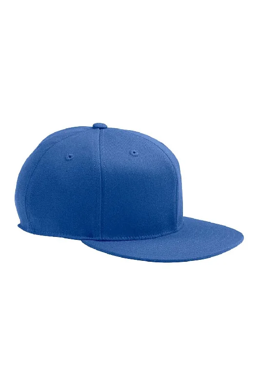 Mens hats with snug cushion-Flexfit Mens Moisture Wicking Fitted Stretch Fit Hat - Royal Blue