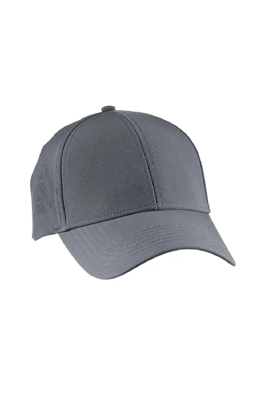 Mens hats for cool days-Adams Mens Pro-Flow Moisture Wicking Adjustable Hat - Charcoal Grey