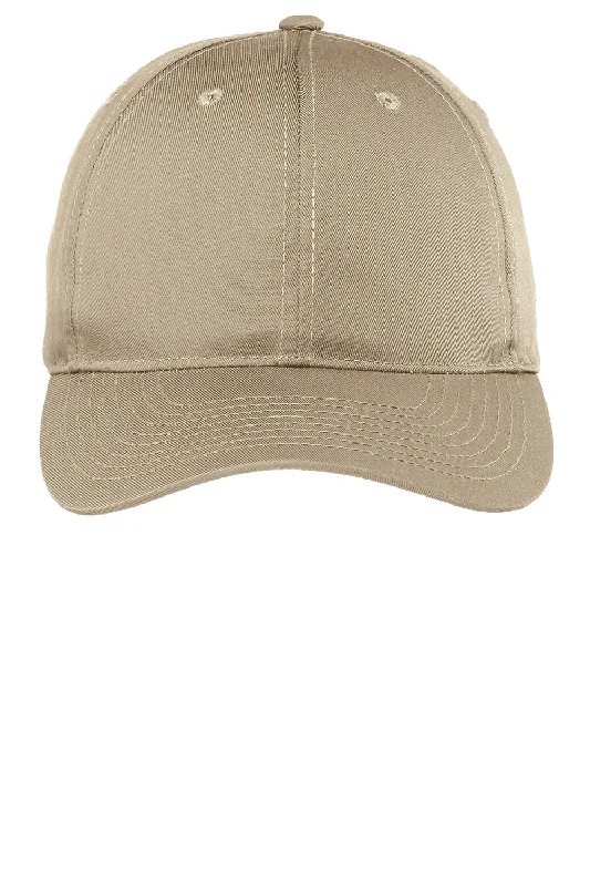 Mens hats for outdoor adventures-Port Authority Mens Fine Twill Adjustable Hat - Khaki