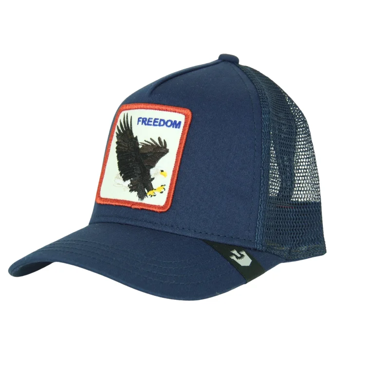 Beanies & Headbands with Tough Wear-Goorin Brothers Freedom Eagle Trucker - Navy