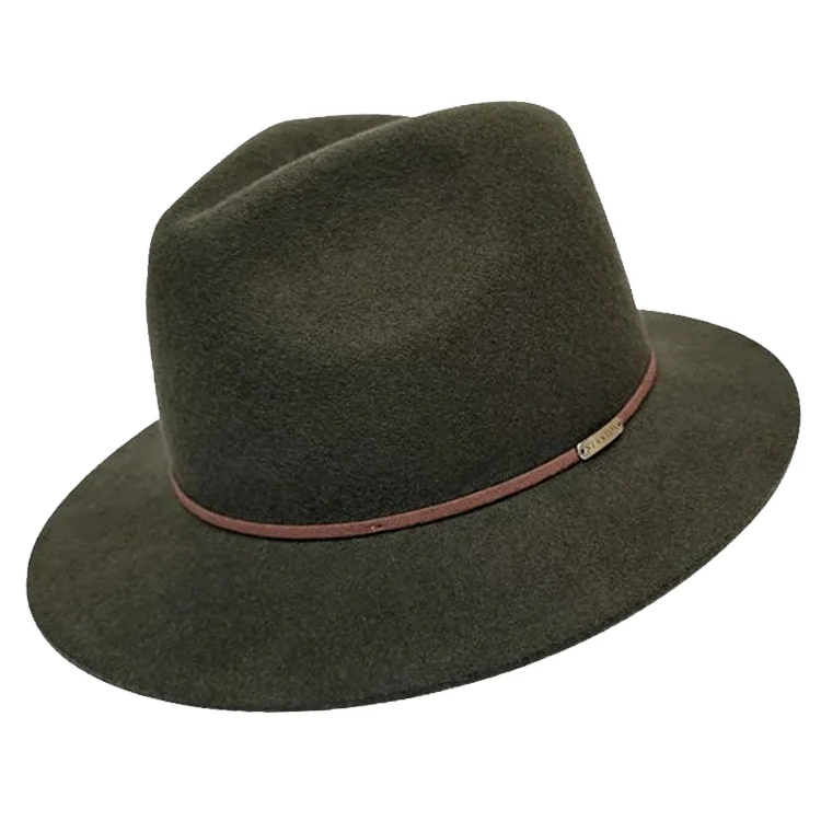 Beanies & Headbands for Cold Weather-Stanton Roman Fedora - Olive