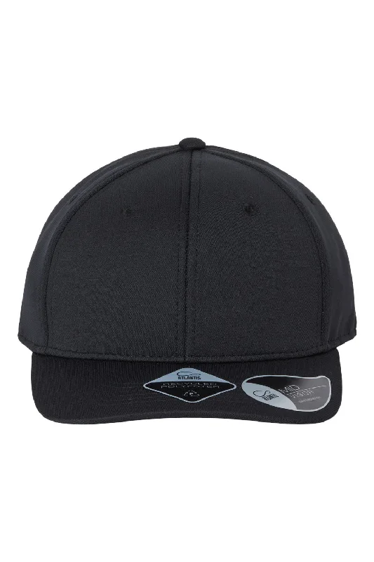 Mens hats for breezy days-Atlantis Headwear Mens Sustainable Honeycomb Adjustable Hat - Black