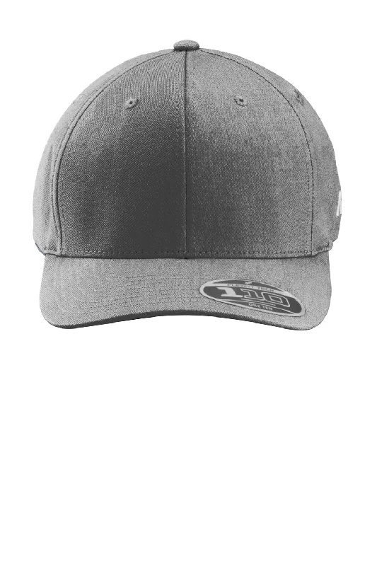 Mens hats for outdoor hiking-TravisMathew Mens FOMO Solid Adjustable Hat - Heather Quiet Shade Grey