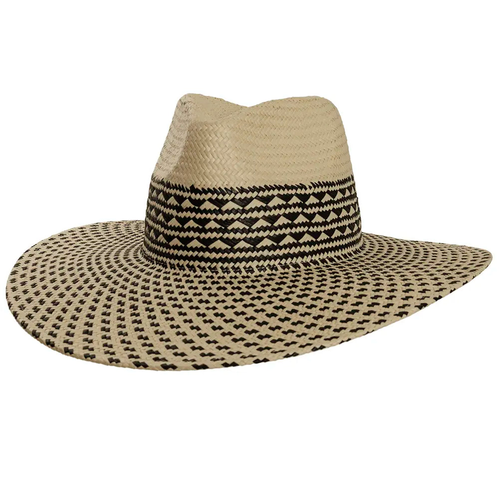 Sun hat for display-Harper | Mens Wide Brim Straw Sun Hat