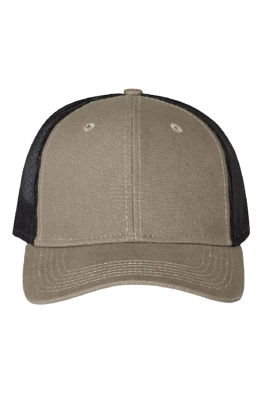 Mens hats with smooth texture-Dri Duck Mens Hudson Moisture Wicking Snapback Trucker Hat - Gravel Grey