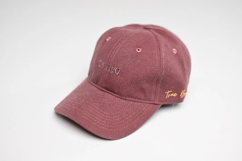 Beanies & Headbands with Dry Texture-Denim Cotton Dad Hat - MAROON HEATHER