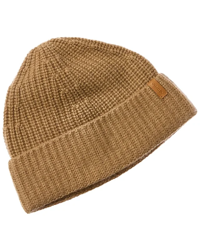 Wool hats for layering in winter-Vince Shaker Stitch Knit Wool & Cashmere-Blend Hat