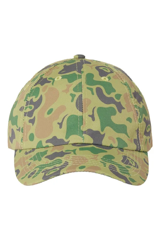 Mens hats for softball-Imperial Mens Alter Ego Moisture Wicking Adjustable Hat - Green Duck Camo