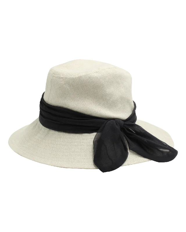 Womens Hats with crisp twists-Eugenia Kim Jordana Hat in Beige Linen