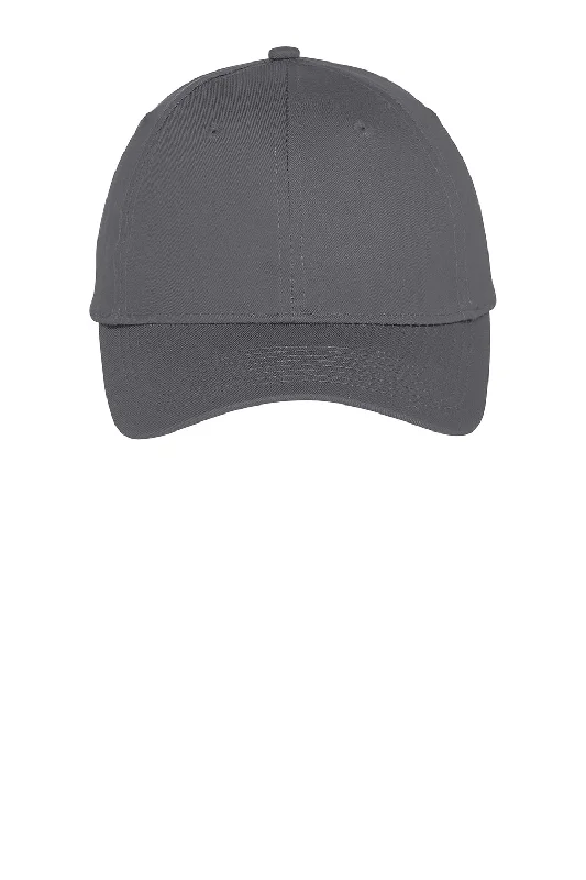 Mens hats for trendy looks-Port & Company Mens Twill Adjustable Hat - Charcoal Grey