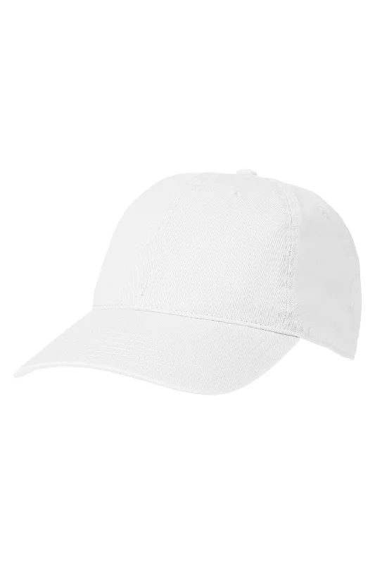 Mens hats with geometric shapes-Russell Athletic Mens R Adjustable Dad Hat - White