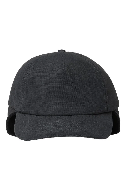 Mens hats for active sports-Dri Duck Mens Extreme Cold Canvas Hat - Charcoal Grey