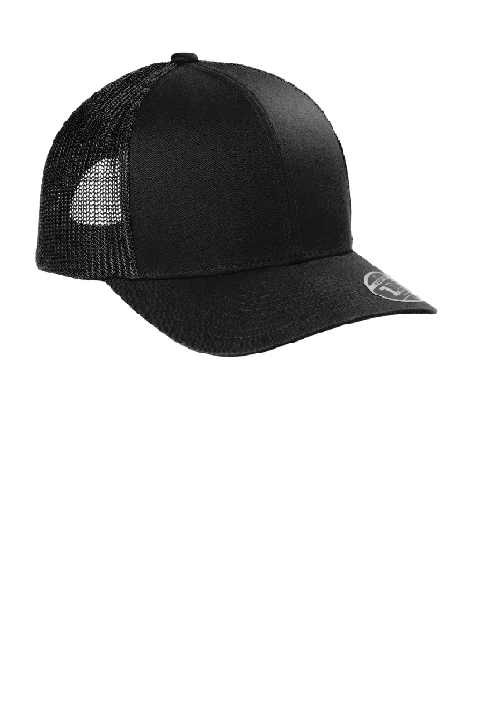 Mens hats for standard sizes-TravisMathew Mens Cruz Adjustable Trucker Hat - Black