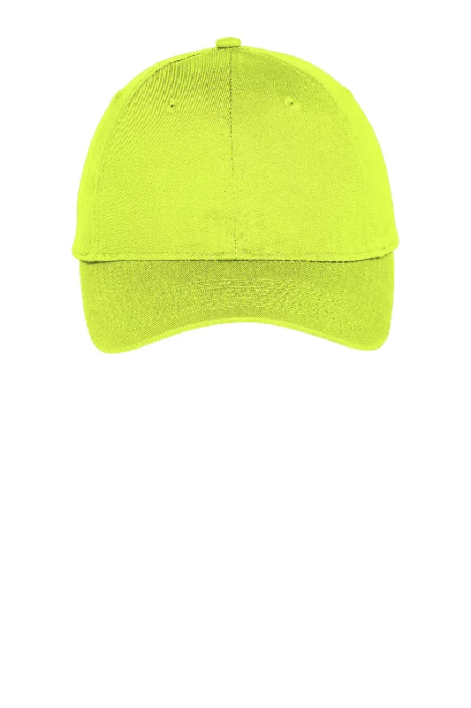 Mens hats for casual workouts-Port & Company Mens Twill Adjustable Hat - Neon Yellow