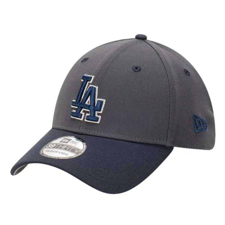 Beanies & Headbands for Winter Camping-New Era Los Angeles Dodgers 39THIRTY Cap - Graphite/Navy