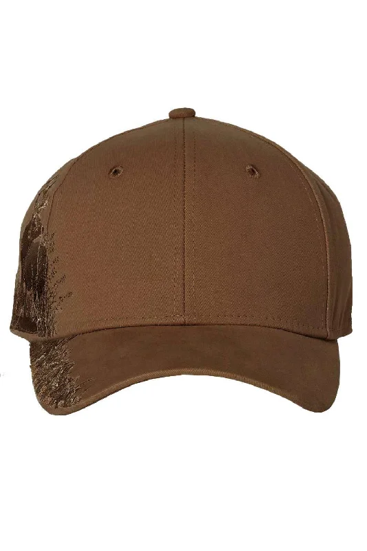 Mens hats for large heads-Dri Duck Mens Elk Adjustable Hat - Brown