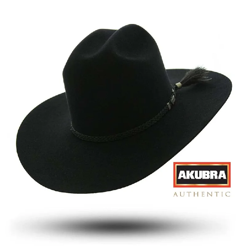 Beanies & Headbands with New Prints-Akubra Arena Hat - Black