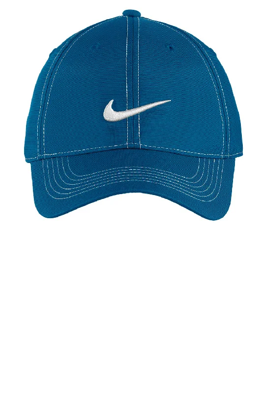 Mens hats with bold stripes-Nike Mens Water Resistant Adjustable Hat - Varsity Royal Blue