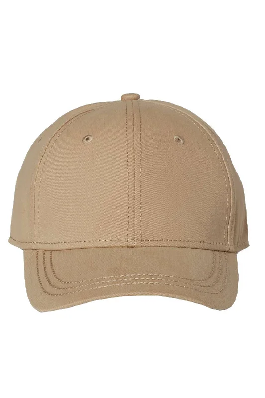 Mens hats with eco-friendly materials-Dri Duck Mens Heritage Twill Adjustable Hat - Khaki