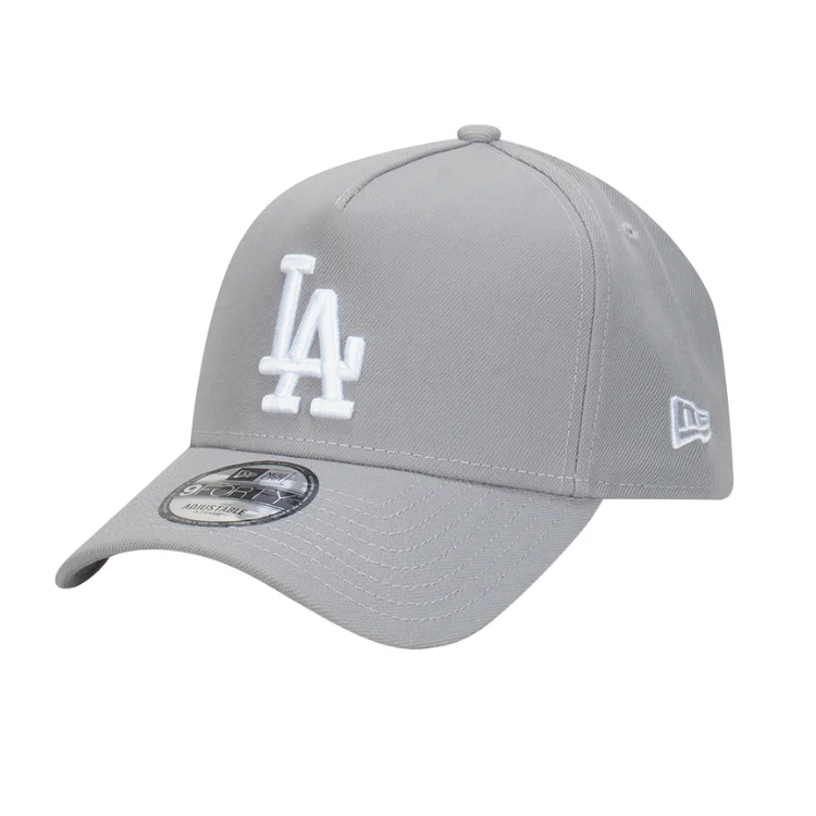 Beanies & Headbands with Zany Designs-New Era Los Angeles Dodgers 9FORTY A Frame - Grey/White