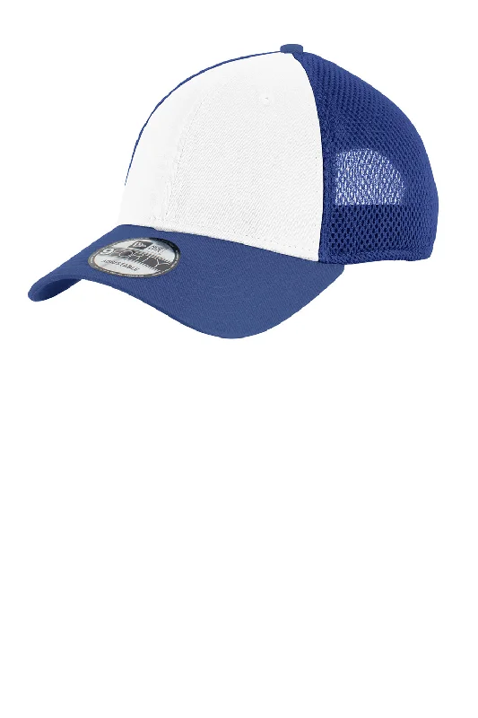 Mens hats with adventure themes-New Era Mens Adjustable Hat - White/Royal Blue