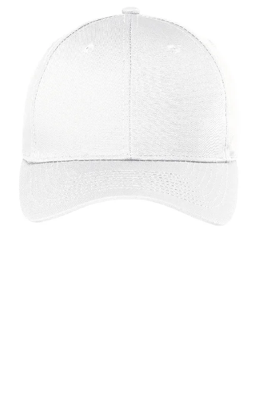 Mens hats for peaceful evenings-Port Authority Mens Easy Care Adjustable Hat - White