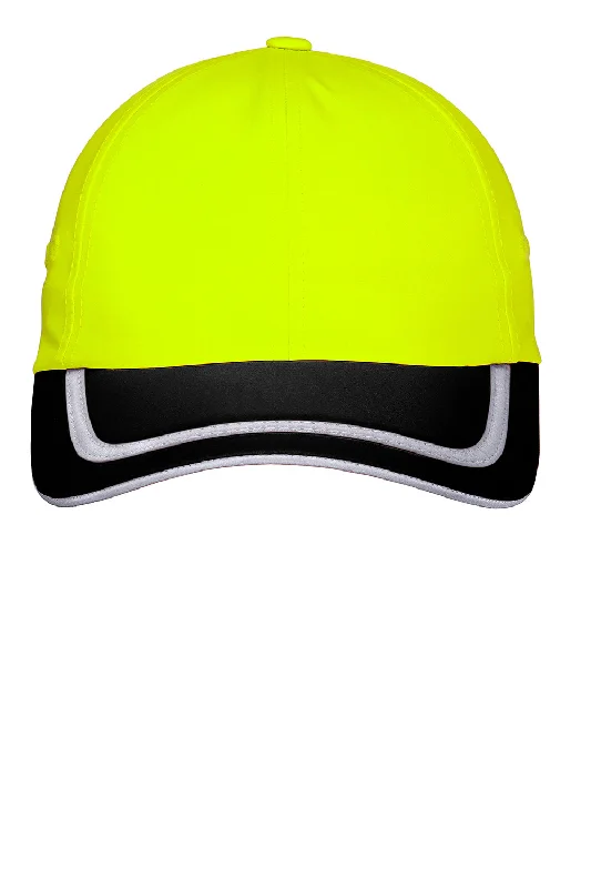 Mens hats for sunny weather-Port Authority Mens Enhanced Visibility Adjustable Hat - Safety Yellow/Black