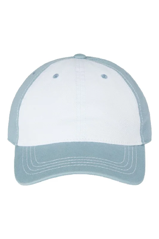 Mens hats for night runs-Cap America Mens Relaxed Adjustable Dad Hat - White/Smoke Blue