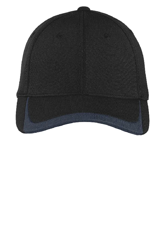 Mens hats with cool prints-Sport-Tek Mens Moisture Wicking Adjustable Hat - Black/Graphite Grey