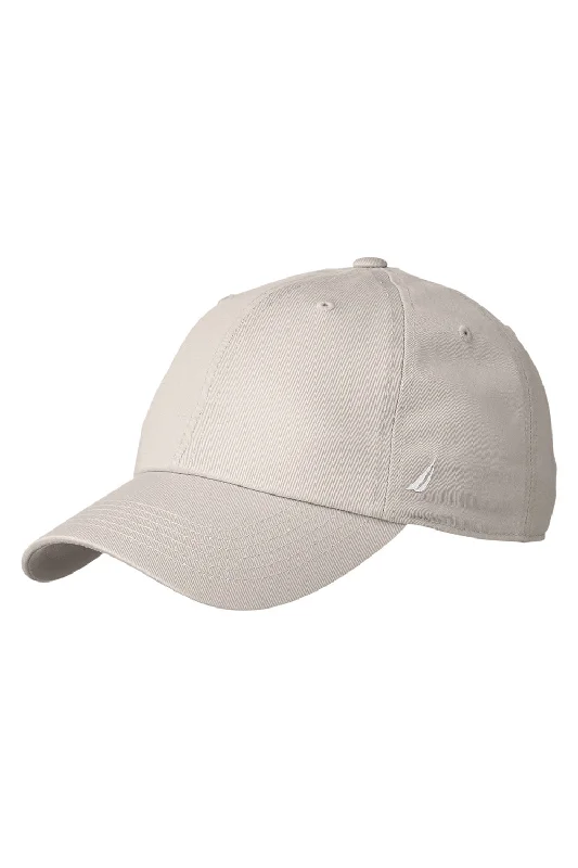 Mens hats for plus sizes-Nautica Mens J Class Adjustable Hat - Stone