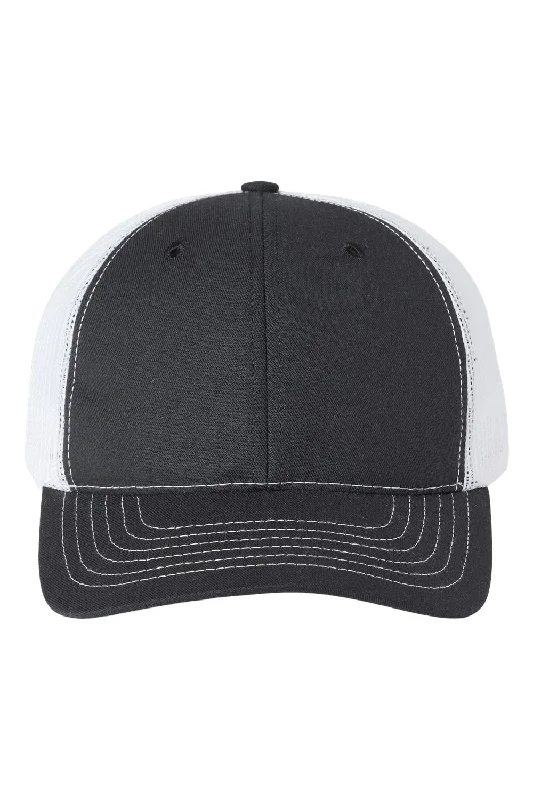 Mens hats for spring outings-Classic Caps Mens USA Made Snapback Trucker Hat - Black/White