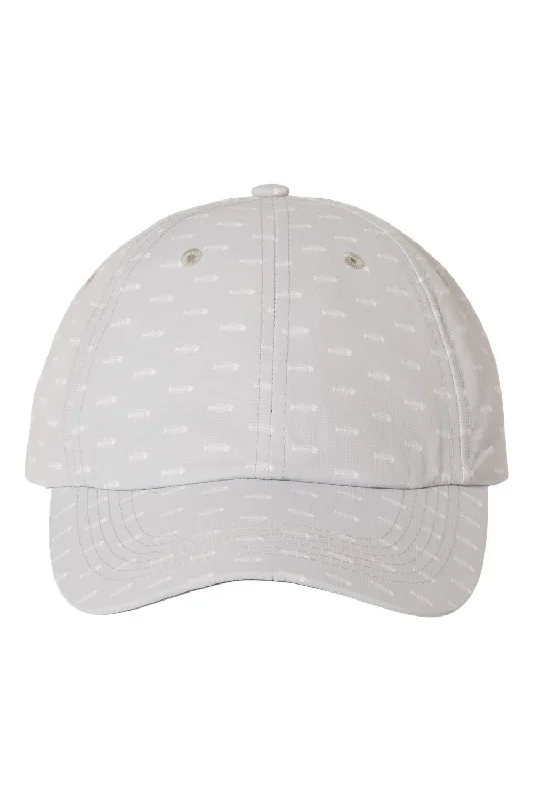 Mens hats with calming hues-Imperial Mens Alter Ego Moisture Wicking Adjustable Hat - Grey Bone Fish